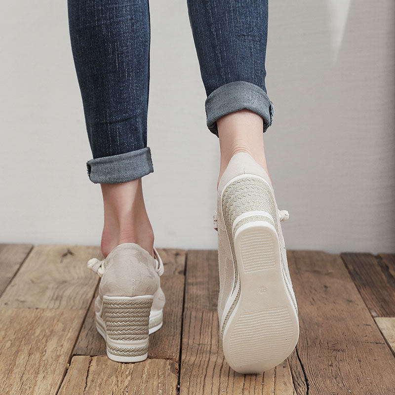 春秋老北京布鞋女坡跟汉服鞋子高跟茶服旗袍鞋民族古风禅意绣花鞋,淘宝优惠券,粉丝福利购,淘宝优惠卷