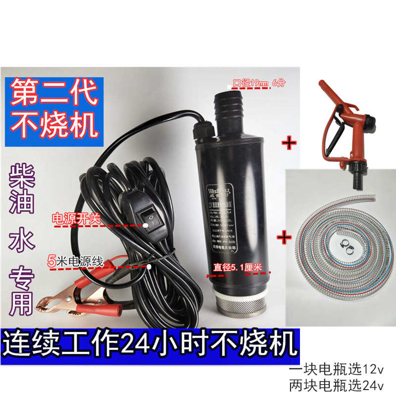 电动抽油泵抽水机潜水泵自吸家用12v24 220v