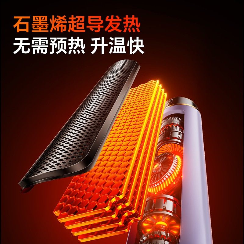 美的石墨烯速热暖风机立式家用广角取暖器12h定时自动断电,淘宝优惠券,粉丝福利购,淘宝优惠卷