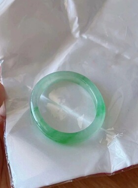 高冰种飘花翡翠手镯缅甸天然正品a货飘绿花正圈贵妃翡翠玉镯子女