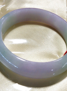 老坑翡翠玉手镯女款紫色玉石浅绿色飘阳绿紫罗兰玉镯