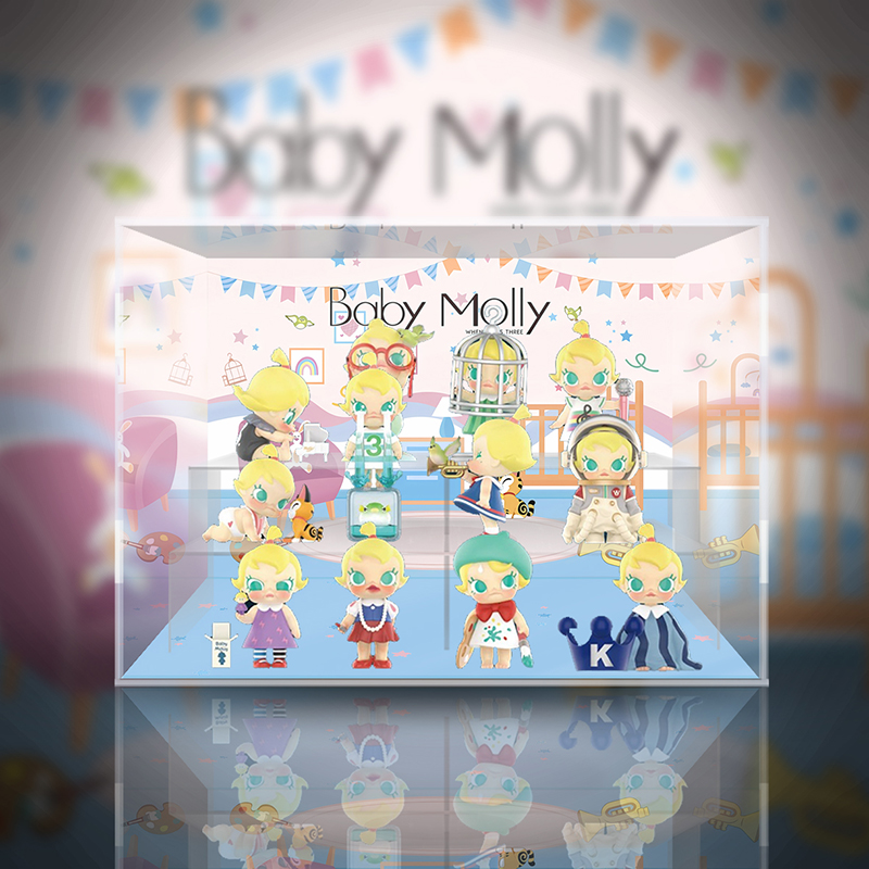 POPMART泡泡玛特 BABY molly 当我三岁时系列 潮玩 盲盒展示盒 - 图2