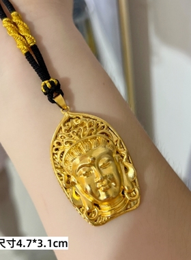 越南沙金佛头女项链久不掉色