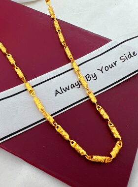 男士竹节金属项链可调久不掉色