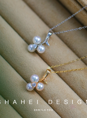 葡萄吊坠/4-5mm天然淡水珍珠吊坠项链S925银气质百搭礼物女