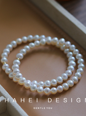 14K天然淡水珍珠手链礼物女生