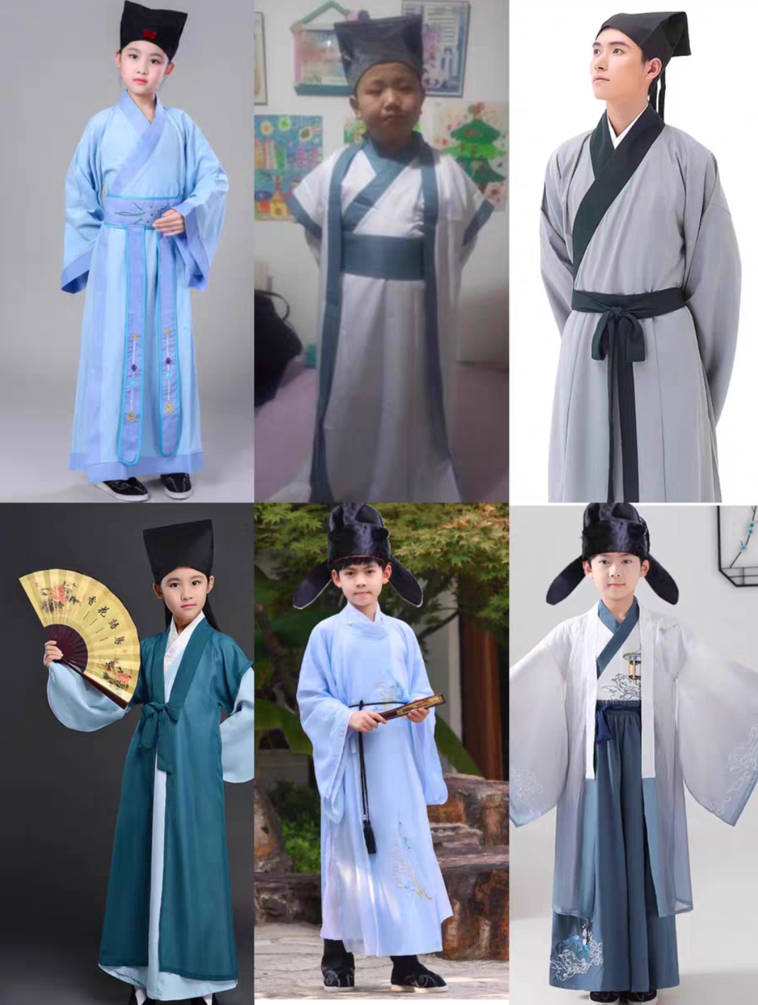 儿童古装唐宋朝八大家李白杜甫白居易苏轼李清照诗人服装国学汉服 - 图0