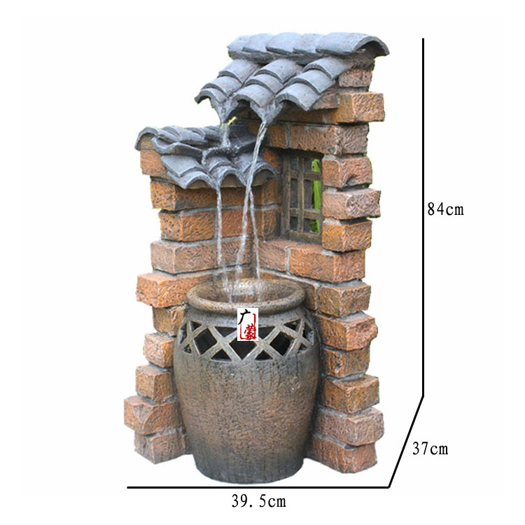 欧式创意田园流水罐喷泉摆设花园阳台庭院装饰品室内户外水景摆件-图1