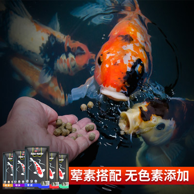 统一锦鲤鱼饲料鱼食家用专用不浑水色扬金鱼增色粮食增体增肥鱼粮 虎窝淘