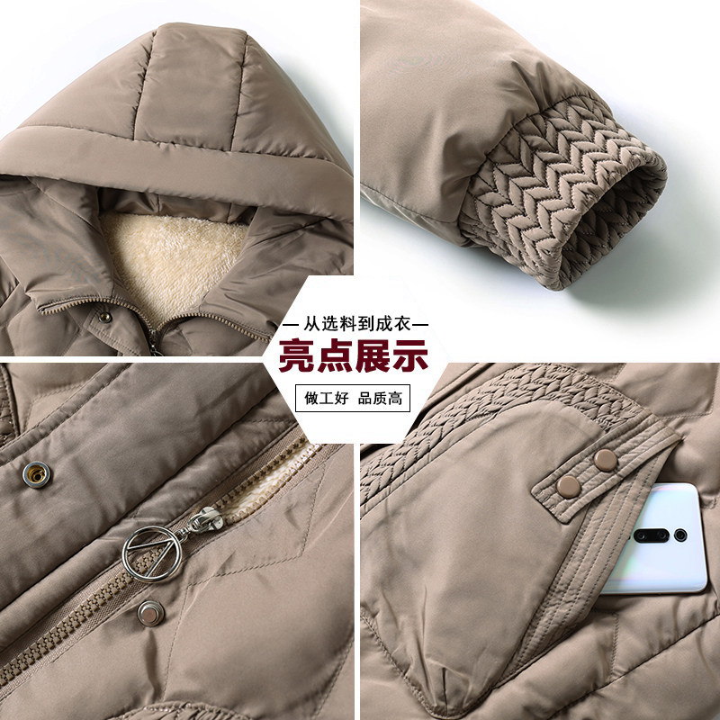 中年妈妈冬装外套羽绒棉服2022新款棉衣中老年人女装加绒加厚棉袄