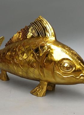摆件风水黄铜礼品招财鲤鱼跃龙门