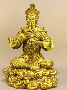 铜蟒太爷蟒太奶神像摆件纯铜坐像一工大号保家蛇蟒铜像东北五仙