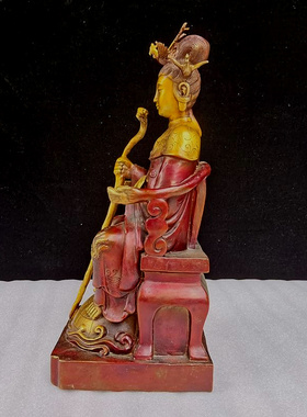 纯铜地皇老母铜像工艺品摆件