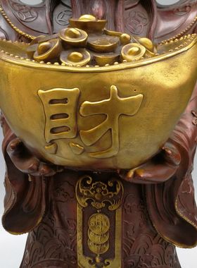 纯铜客厅开业供奉摆件财神爷