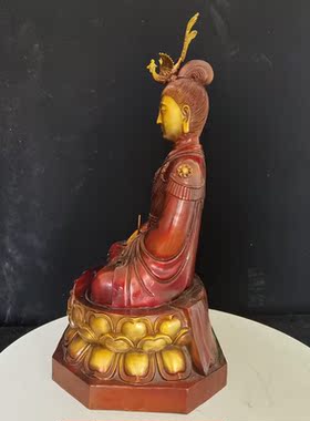 纯铜後土娘娘后土元君夫人大地之母铜像地母家居供奉后土娘娘摆件
