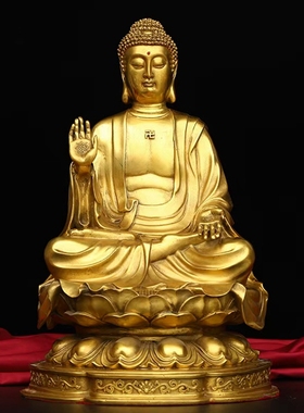 纯铜摆件供奉镇宅佛像