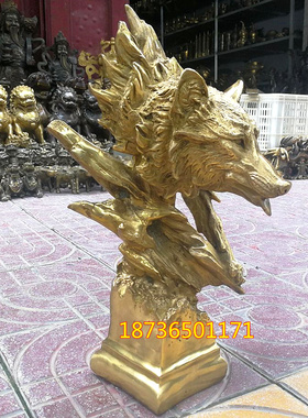 动物头像神兽工艺品镇宅铜器