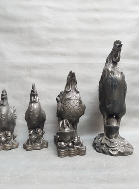 铁公鸡摆件聚财铁中式