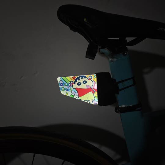 二次元公路车发光号码牌破风灯牌山地自行车发光尾牌来图定制