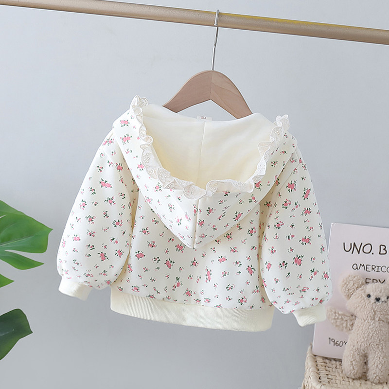 女童柔软棉布外套春秋2025新款儿童秋装女宝宝童装卫衣小女孩夹克