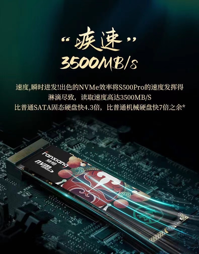梵想S500PRO长江存储256G/512G/1T/2TBM.2固态硬盘台式电脑笔记本 - 图3
