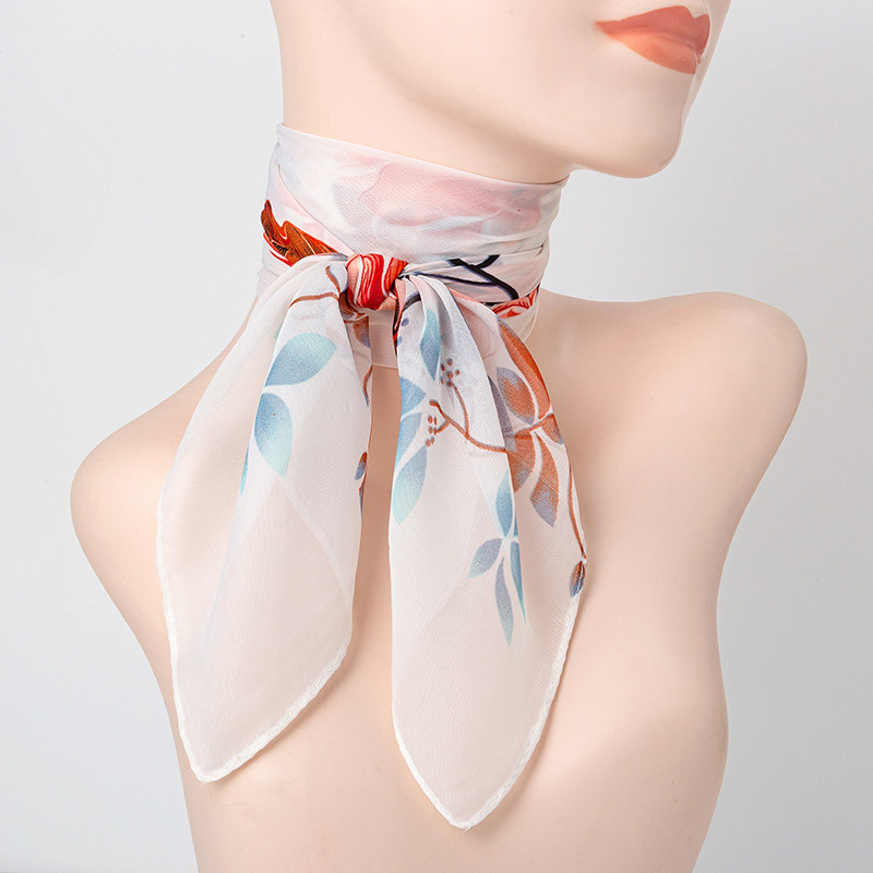 雪纺印花丝巾女春秋新款韩版百搭装饰小方巾围巾送妈妈妇女节礼物,淘宝优惠券,粉丝福利购,淘宝优惠卷