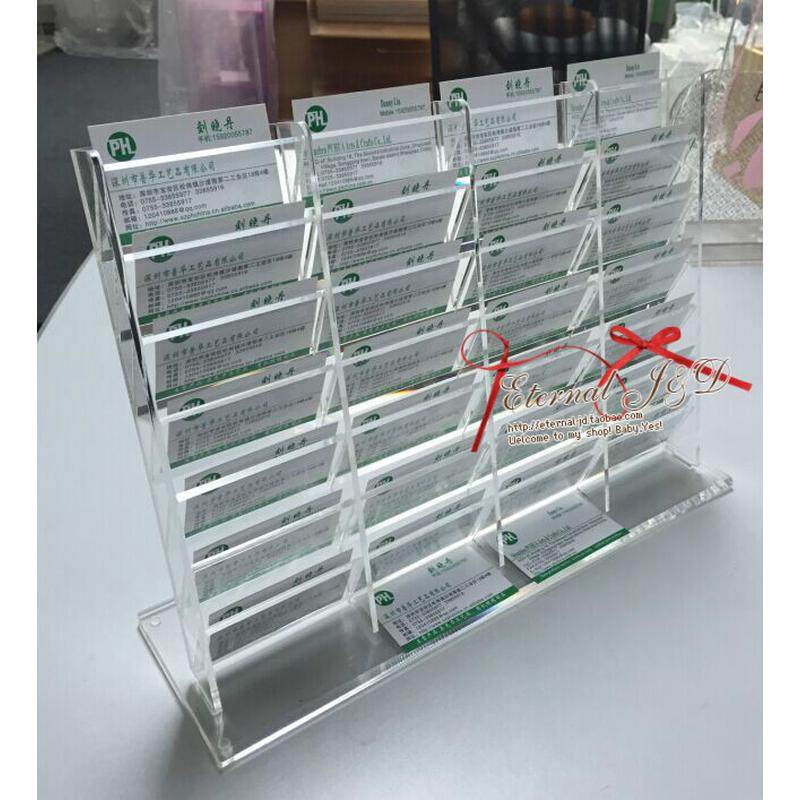 名片座包邮915格30透明水晶多层多名片盒收纳架展会专用,淘宝优惠券,粉丝福利购,淘宝优惠卷