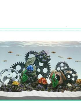 仿真珊瑚鱼缸造景礁石假山躲避屋假珊瑚树鱼缸造景装饰海水缸布景