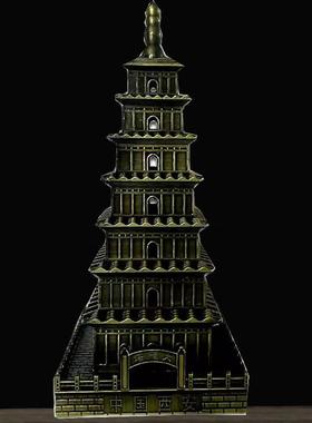 大雁塔模型金属古建筑陕西西安纪念品旅游特色礼品文创摆件工艺品