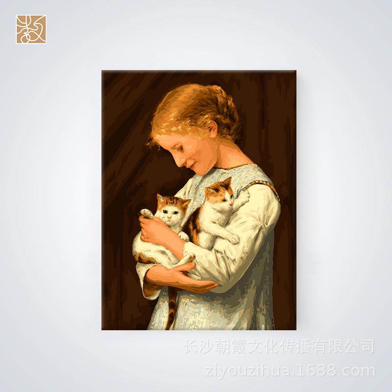 diy数字油画卡通油画生日礼品手绘填色培养兴趣亲子摆件装饰画,淘宝优惠券,粉丝福利购,淘宝优惠卷