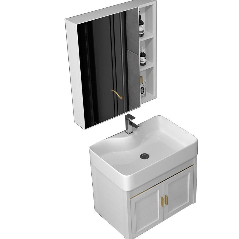 小户型防水窄长浴室柜组合迷你洗手洗脸盆卫生间小洗漱台面盆 - 图3