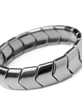 欧美 黑胆石手链 黑色赤铁矿饰品太赫兹椭圆形手链外贸饰品批发