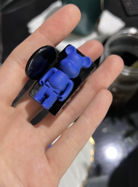 日韩少女心可爱暴力熊少女心刘海抓夹拜拜夹蓝色可爱小熊发夹鲨鱼
