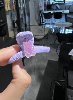 可爱小熊抓夹少女风夹子布艺