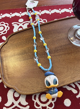 日韩卡通可爱唐老鸭串珠项链