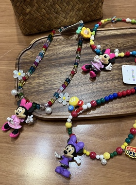 水晶米妮卡通项链颈链颈链