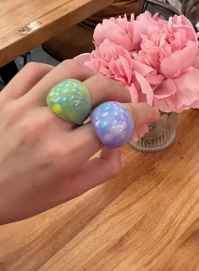 小众夏天泫雅风渐变色扎染星空