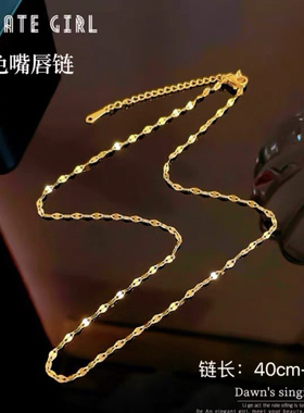 【钛钢】1新款爱心满钻防掉色防过敏简约气质项链网红锁骨链配饰