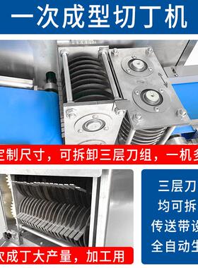 新款鲜肉切丁机商用穿串切块机多功能电动肉类分条切条鸡柳切丝机