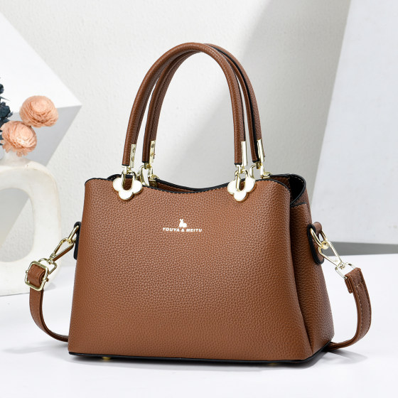 Simple and elegant women's handbag 2026 summer new casual commuter women's bag versatile large capacity single shoulder crossbody bag