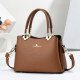 Simple and elegant women's handbag 2026 summer new casual commuter women's bag versatile large capacity single shoulder crossbody bag