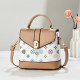 Textured casual soft leather shoulder crossbody small bag