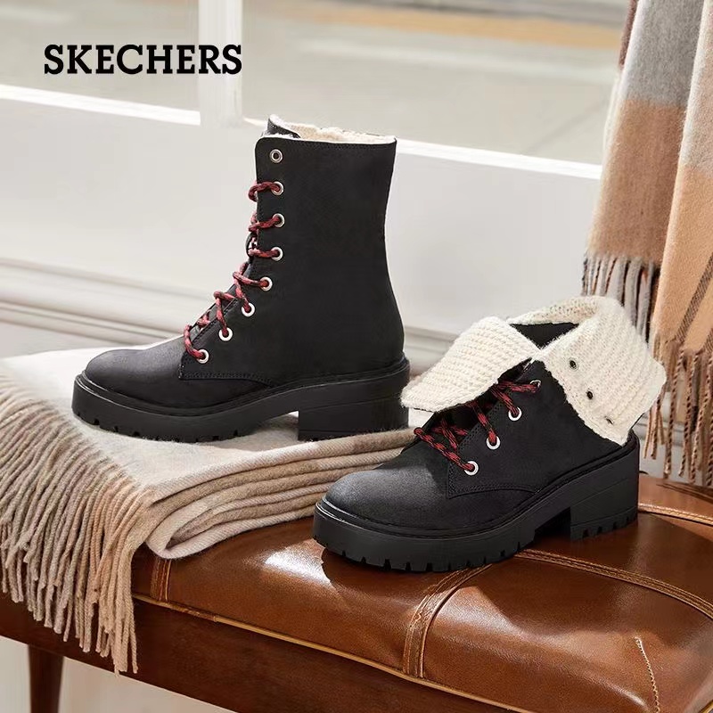 【斯凯奇】Skechers厚底女靴高帮