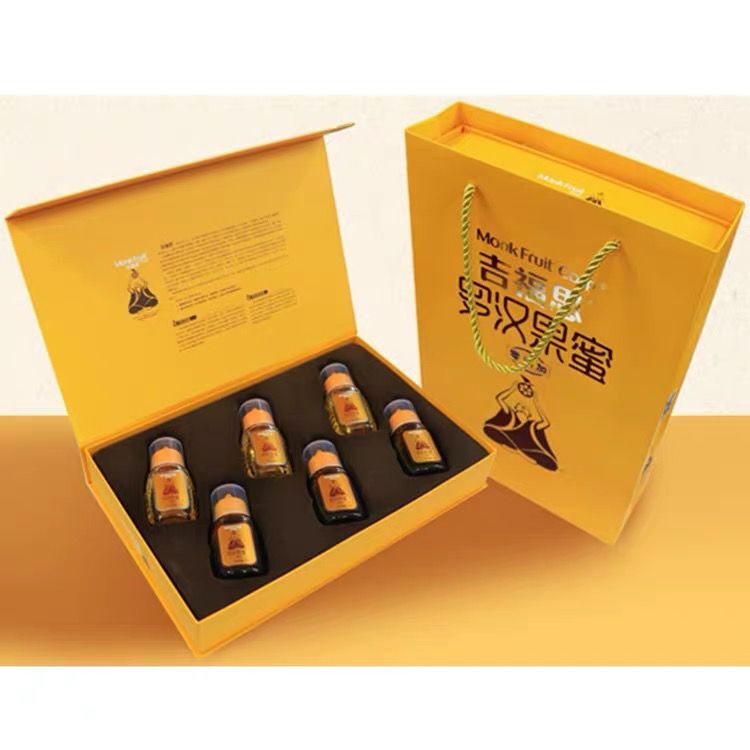 广西特产桂林吉福思罗汉果蜜精华冲剂6瓶装配原浆精品商务礼盒
