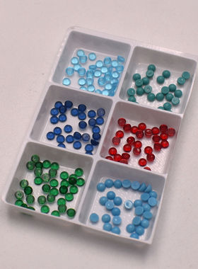 彩色平底弧面素面玻璃宝石圆形大红玻祖母绿玻圆形宝蓝玻2mm -8mm