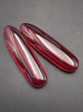 晶体雕刻摆件条子挂件红宝石原石合成原材料吊坠红刚玉挂坠手把件