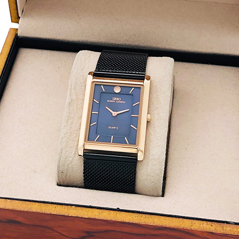 超薄新款方形正品ibso男防水男表 ibso爱彼思诺国产腕表