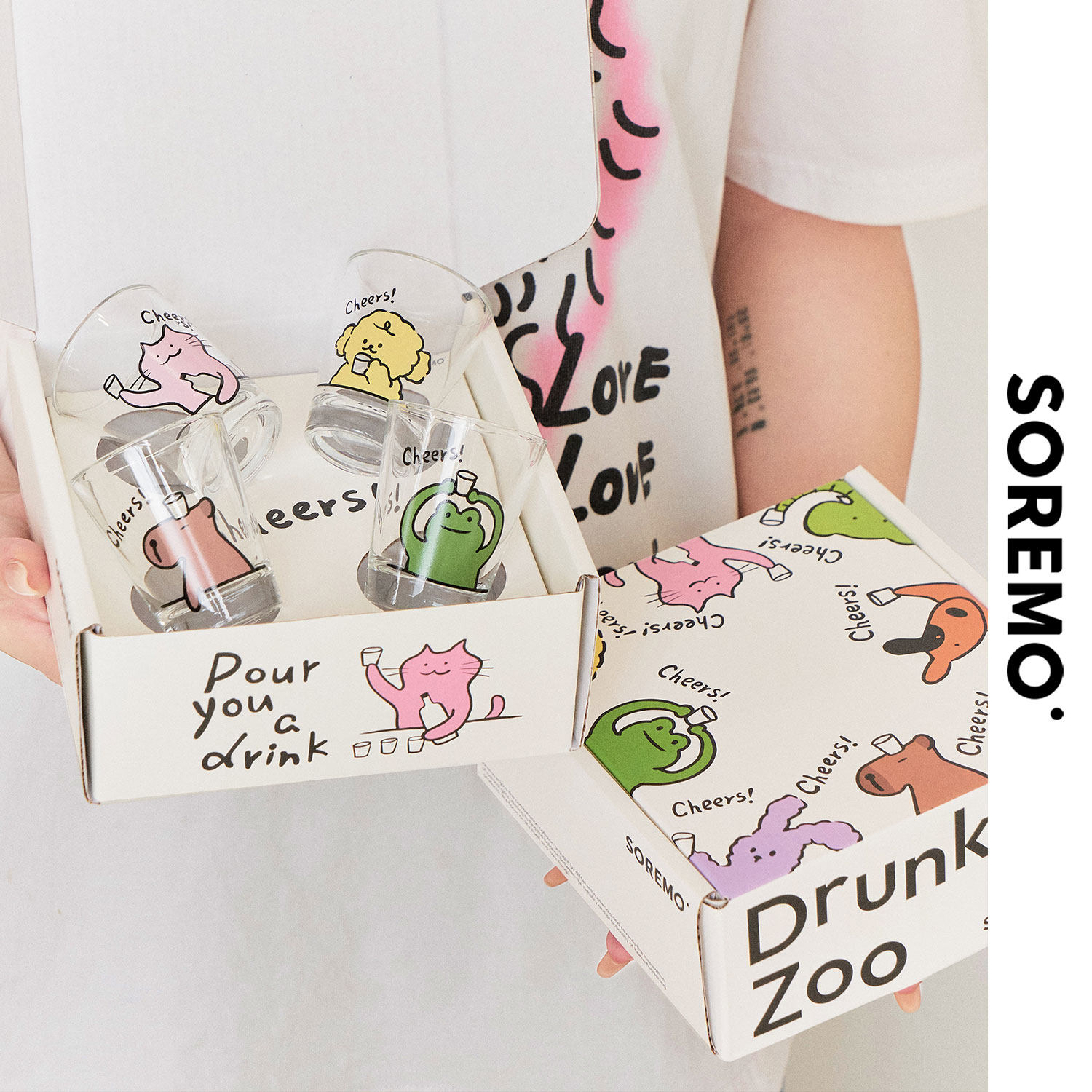 SOREMO 原创一口杯可爱shot杯烧酒杯礼盒白酒杯礼物子弹杯ins小酌,淘宝优惠券,粉丝福利购,淘宝优惠卷