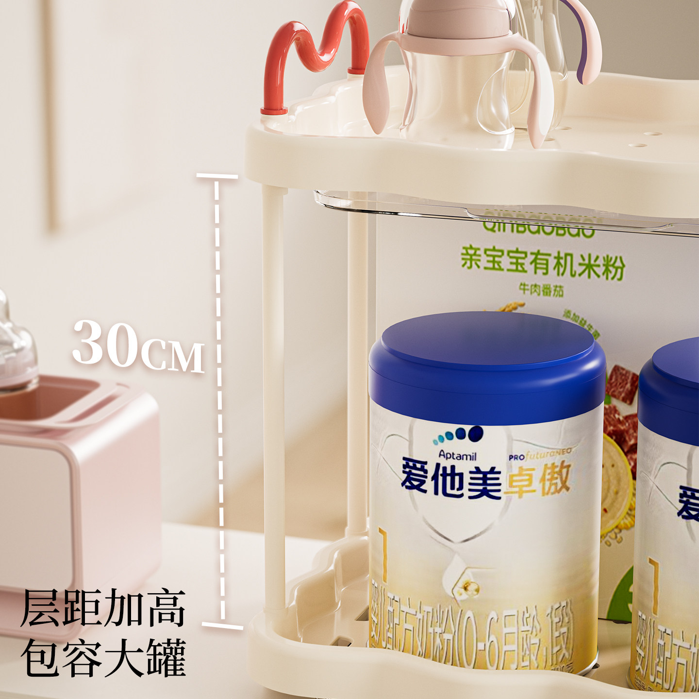 奶瓶置物架宝宝用婴儿奶粉餐具收纳箱柜碗筷沥水喂养台辅食收纳盒,淘宝优惠券,粉丝福利购,淘宝优惠卷