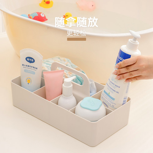 婴儿用品收纳盒家用桌面大容量置物箱宝宝尿不湿尿片多格收纳神器 - 图3